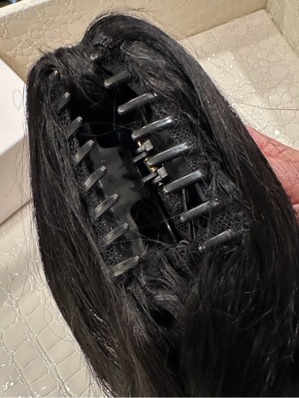 14” Jet Black Women's Clip-In/Extension Hair Piece  #TE1‎